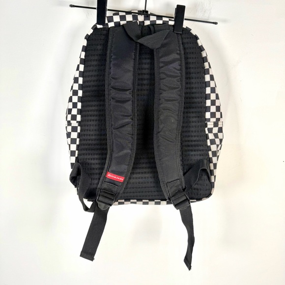 Dickies Black and White Checkerboard Canvas Backpack - Picture 2 of 4